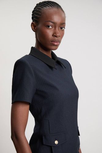 Robe Mini À Col À Rayures Tennis | Taille 18 - KarenMillen - Modalova