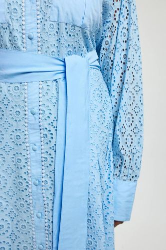 Robe Chemise Ceinturée En Coton Broderie Anglaise Grande Taille | Taille 20 - KarenMillen - Modalova