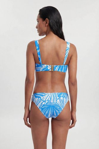 Haut De Bikini Bandeau À Imprimé Abstrait Bleu | Taille Medium - KarenMillen - Modalova