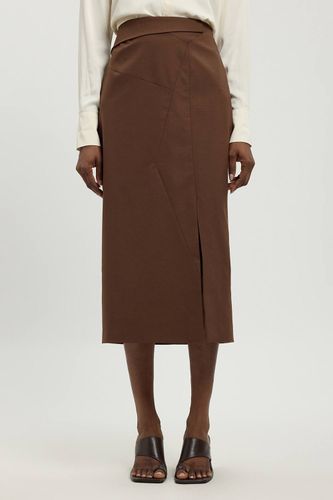 Jupe Midi Ajustée À Détail Plissé | Taille 18 - KarenMillen - Modalova