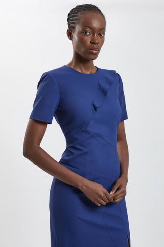 Robe Crayon Midi Cintrée Avec Détail De Pli | Taille 18 - KarenMillen - Modalova