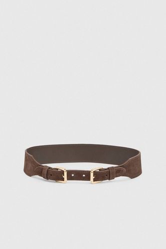 Ceinture En Daim À Double Boucle | Taille Medium/Large - KarenMillen - Modalova