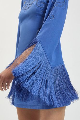 Robe Mini À Franges Et Perles | Taille 18 - KarenMillen - Modalova