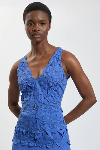 Robe Longue Dos Nu Avec Détails De Perles | Taille 18 - KarenMillen - Modalova
