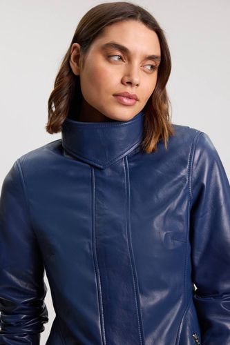 Veste Péplum En Cuir Avec Fermeture Éclair | Taille 8 - KarenMillen - Modalova