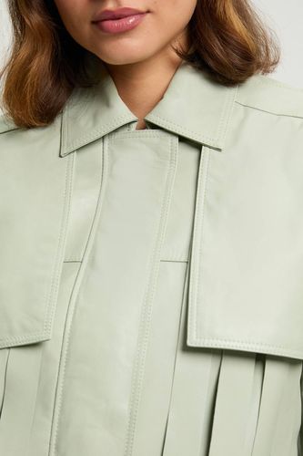 Veste À Col Avec Franges En Cuir | Taille 14 - KarenMillen - Modalova