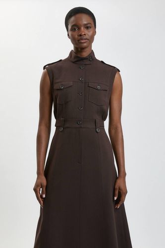 Robe Utilitaire À Texture Chevron | Taille 18 - KarenMillen - Modalova