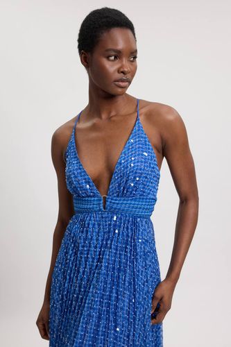 Robe Maxi Longue Ornée De Perles | Taille 16 - KarenMillen - Modalova