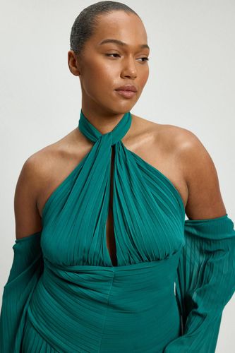 Robe Maxi Grande Taille En Georgette Crêpée À Épaules Dénudées | Taille 20 - KarenMillen - Modalova
