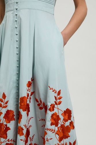 Robe Chemise À Taille Froncée Et Détails Brodés | Taille 16 - KarenMillen - Modalova