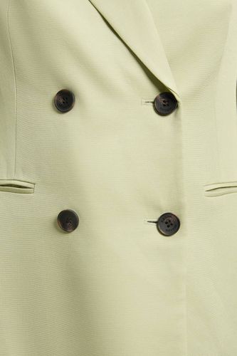 Blazer Ajusté À Simple Boutonnage En Mélange De Lin Poli | Taille 18 - KarenMillen - Modalova