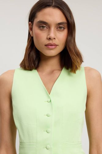 Gilet Ajusté En Viscose Satinée | Taille 18 - KarenMillen - Modalova
