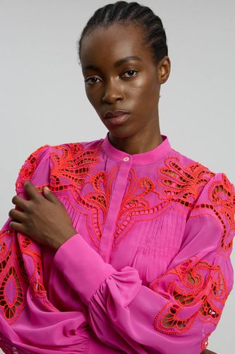 Chemisier Tissé Brodé De Perles Avec Découpes Ajourées | Taille 14 - KarenMillen - Modalova