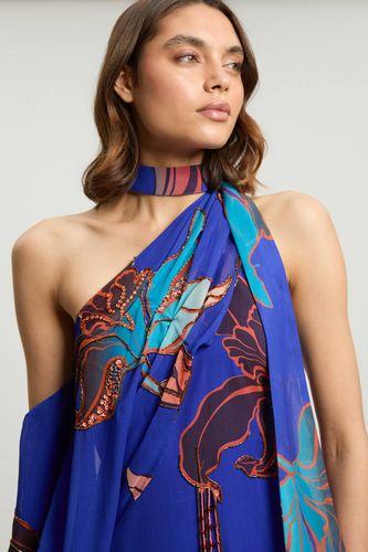 Robe Longue Imprimée À Une Épaule Ornée | Taille 18 - KarenMillen - Modalova