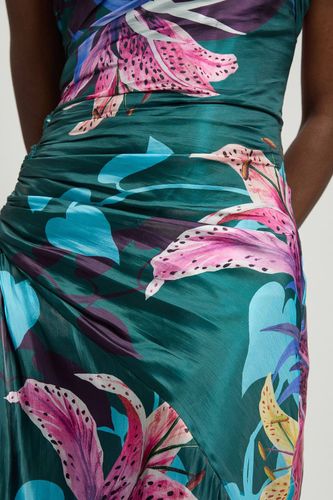 Robe Longue Tissée À Imprimé Floral Métallisé Petite | Taille 16 - KarenMillen - Modalova