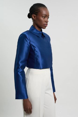 Veste Courte Cintrée Croisée En Twill Satiné Petite Forever | Taille 16 - KarenMillen - Modalova