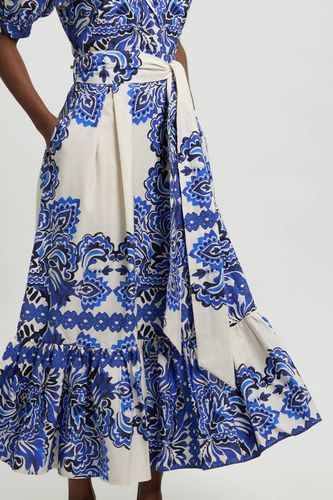 Robe Midi En Popeline De Coton À Imprimé Carreaux | Taille 10 - KarenMillen - Modalova