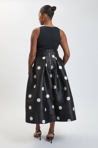 Jupe De Bal En Sergé Tissé À Pois Grande Taille | Taille 20 - KarenMillen - Modalova
