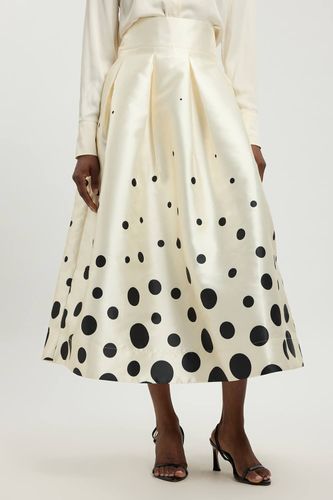 Jupe De Soirée En Twill Tissé À Bordure À Pois | Taille 18 - KarenMillen - Modalova
