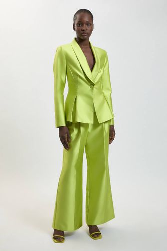 Blazer Croisé En Sergé Satiné À Simple Boutonnage | Taille 18 - KarenMillen - Modalova