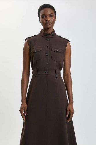 Robe Utilitaire Texturée Chevrons Petite | Taille 16 - KarenMillen - Modalova