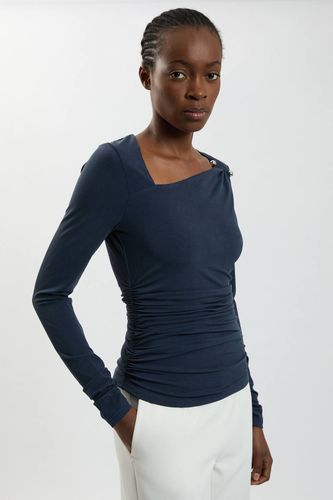 Haut En Jersey De Viscose Avec Détail D'attache Métallique | Taille Medium - KarenMillen - Modalova