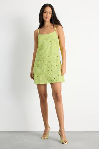 Robe Courte Nuisette Brodée De Perles | Taille 46 - Warehouse - Modalova