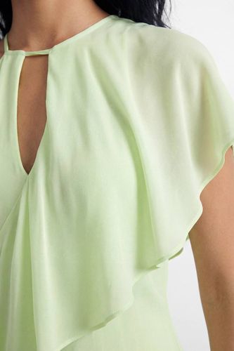 Robe Longue Asymétrique À Volant Et Une Épaule Dénudée | Taille 44 - Warehouse - Modalova