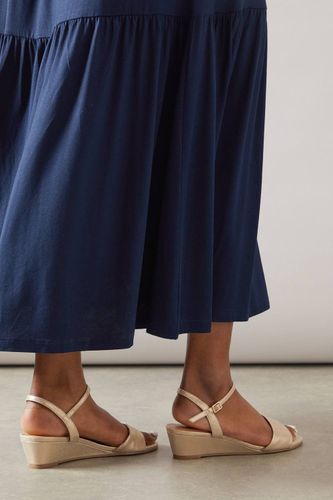 Sandales à Talon Compensé Bas Ranae Coupe Large avec Détail Torsadé Souple | Taille 39 - Wallis - Modalova