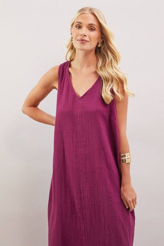 Robe Midaxi Sans Manches À Col V Texturée | Taille 42 - Wallis - Modalova
