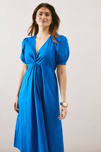 Robe Midi En Coton À Détail Torsadé Devant | Taille 40 - Wallis - Modalova