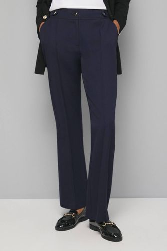 Pantalon Évasé Chic Marine | Taille 48 - Wallis - Modalova