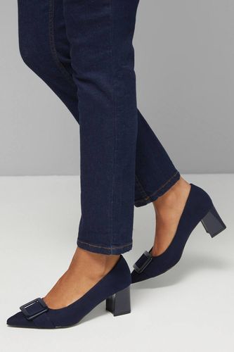 Escarpins Danny Coupe Large à Talon Bloc Moyen en synthétique avec Boucle Recouverte | Taille 40 - Wallis - Modalova