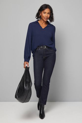 Blouse Tissée à Col | Taille 48 - Wallis - Modalova