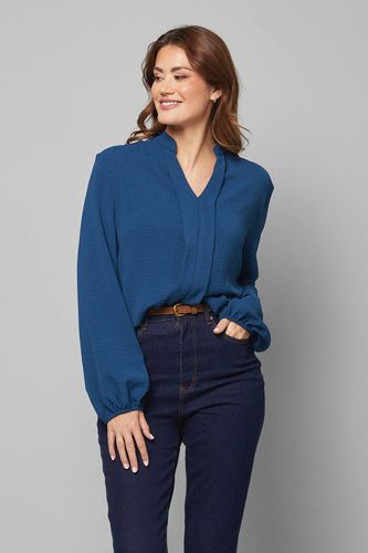 Blouse Tissée Sans Col | Taille 48 - Wallis - Modalova