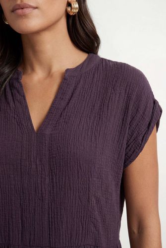 Robe Longue Sans Col En Gaze De Coton | Taille 38 - Wallis - Modalova