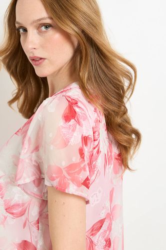 Chemisier À Empiècements En Dentelle Dévorée Florale | Taille 48 - Wallis - Modalova