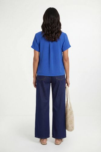 Chemise Tissée À Enfiler Avec Manches Retroussées | Taille 36 - Wallis - Modalova