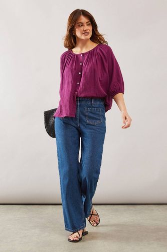 Chemisier Boutonné Texturé | Taille 46 - Wallis - Modalova