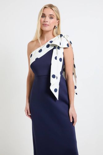 Robe Midi Asymétrique En Néoprène Avec Corsage Pour Petite Taille | Taille 48 - Wallis - Modalova