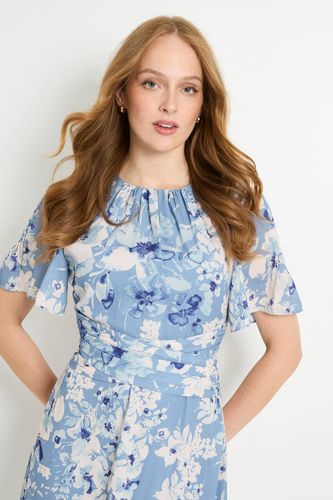 Robe Midi Florale À Taille Portefeuille | Taille 48 - Wallis - Modalova