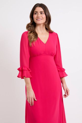 Robe Midi À Manches Évasées À Volants | Taille 48 - Wallis - Modalova