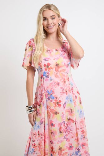 Robe Midi En Mousseline À Imprimé Fleuri Petite | Taille 48 - Wallis - Modalova