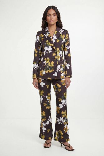 Ensemble Coordonné Pantalon Large Fleuri En Satin | Taille 48 - Wallis - Modalova