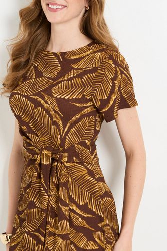 Robe Midi Fourreau En Jersey Palm Avec Nœud Latéral | Taille 48 - Wallis - Modalova