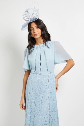 Robe Mi-longue à Inserts de Dentelle Dobby | Taille 46 - Wallis - Modalova