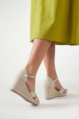 Sandales Compensées Espadrilles Hautes À Brides Croisées Sian Coupe Large | Taille 41 - Wallis - Modalova