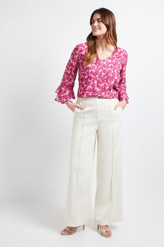 Haut À Manches Évasées À Motif Floral | Taille 46 - Wallis - Modalova