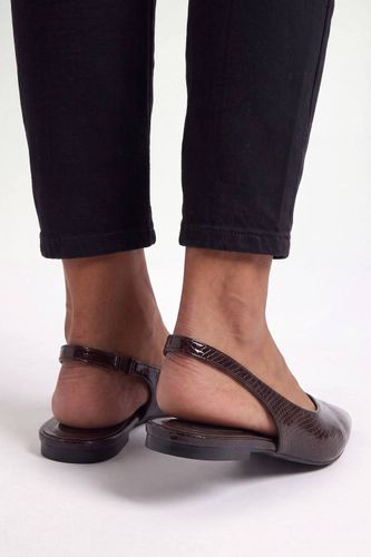 Ballerines À Bride Arrière Pointues En Synthétiquecuir Effet Croco Mabel | Taille 41 - Wallis - Modalova