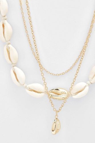 Collier Ras-de-cou Multicouche À Coquillages - boohoo - Modalova
